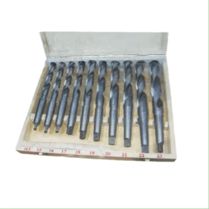 10PCS 14.5- 23MM HSS Morse Taper Shank Twist Drill Bit Set for Metal Drilling in Wooden Box