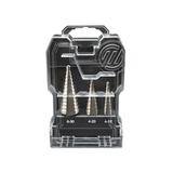 3 pc  step drill  high speed steel bright finish  three flat step drill