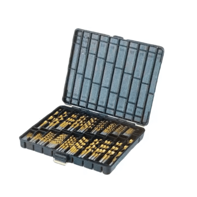 170PCS 1-10MM HSS Straight Shank TiN Coated Twist Drill Bit Set for Metal Drilling in Metal Box