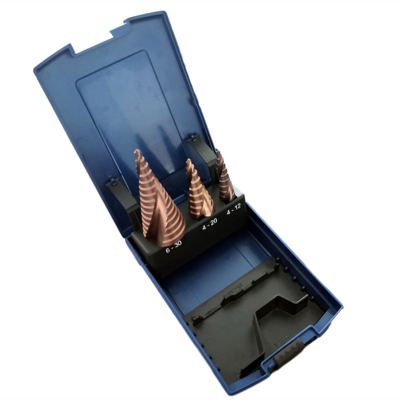 3PC Cobalt Coating Step Drill Bit Set