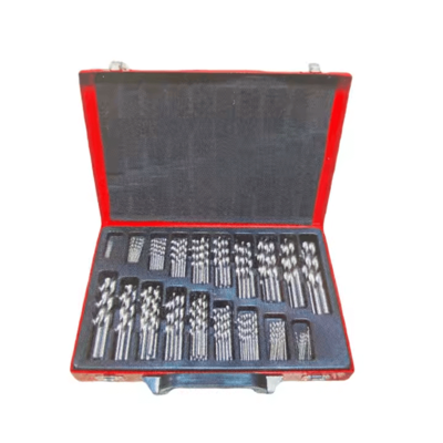 170PCS 1-10MM HSS Straight Shank Twist Drill Bit Set for Metal Drilling in Metal Box