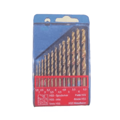 13PCS 1.5-6.5MM HSS Straight Shank Cobalt Coated Twist Drill Bit Set for Metal Drilling High Quality