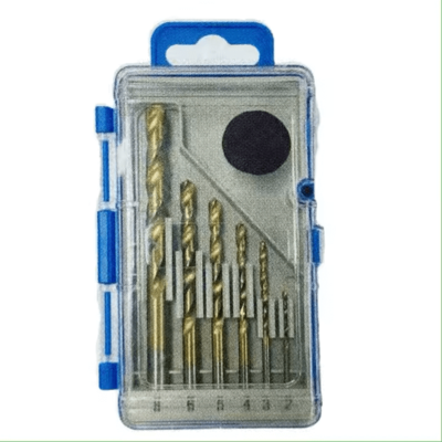 6PCS 2, 3, 4, 5, 6, 8mm HSS Straight Shank TiN Coated Twist Drill Bit Set for Metal Drilling
