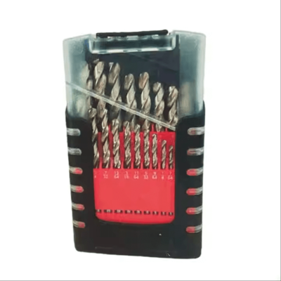 21PCS 1/16''- 3/8'' Imperial HSS Straight Shank Twist Drill Bit Set for Metal Drilling in PlasticBox