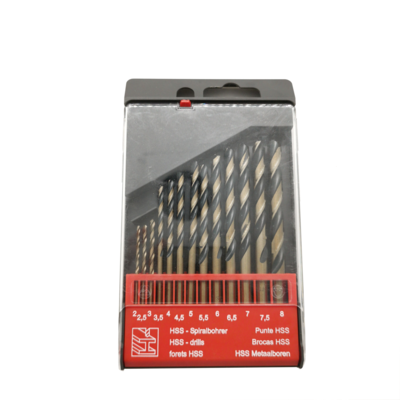 13PC HSS Nitriding and Amber Twist Drill Bit Set